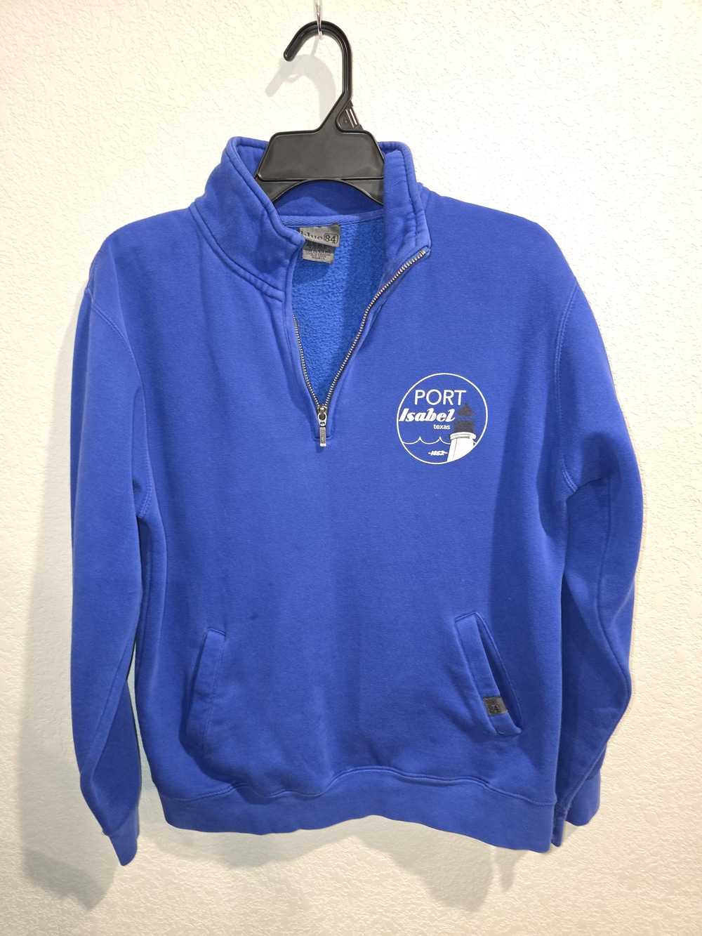Blue 84 Port Isabel Texas Lighthouse Quarter-Zip Sweatshirt - Size Small